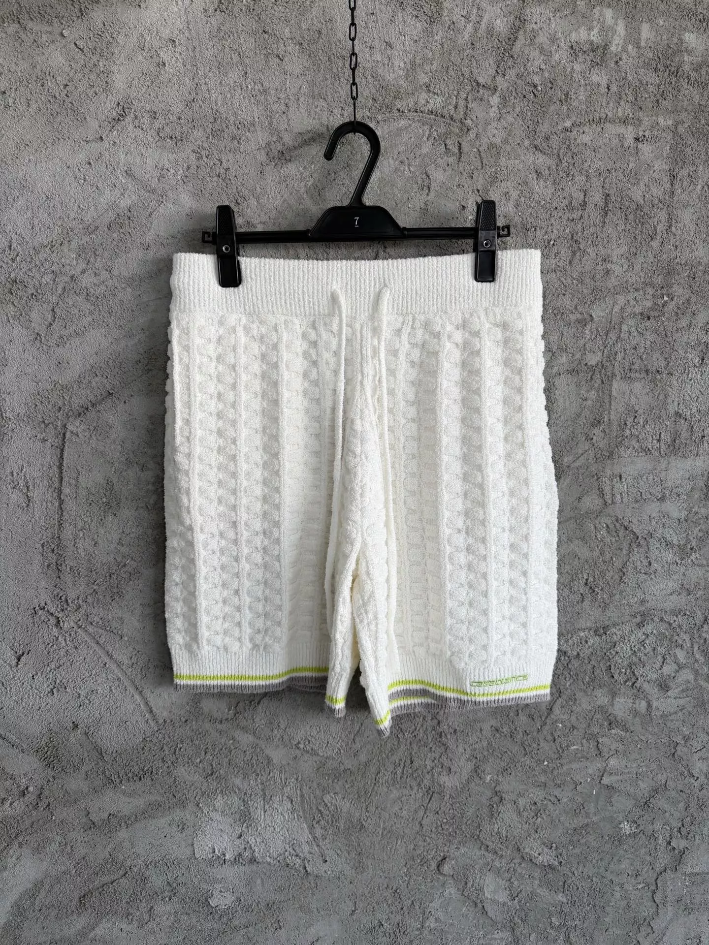 카사블랑카 배색 니트 쇼츠 상세 이미지 1