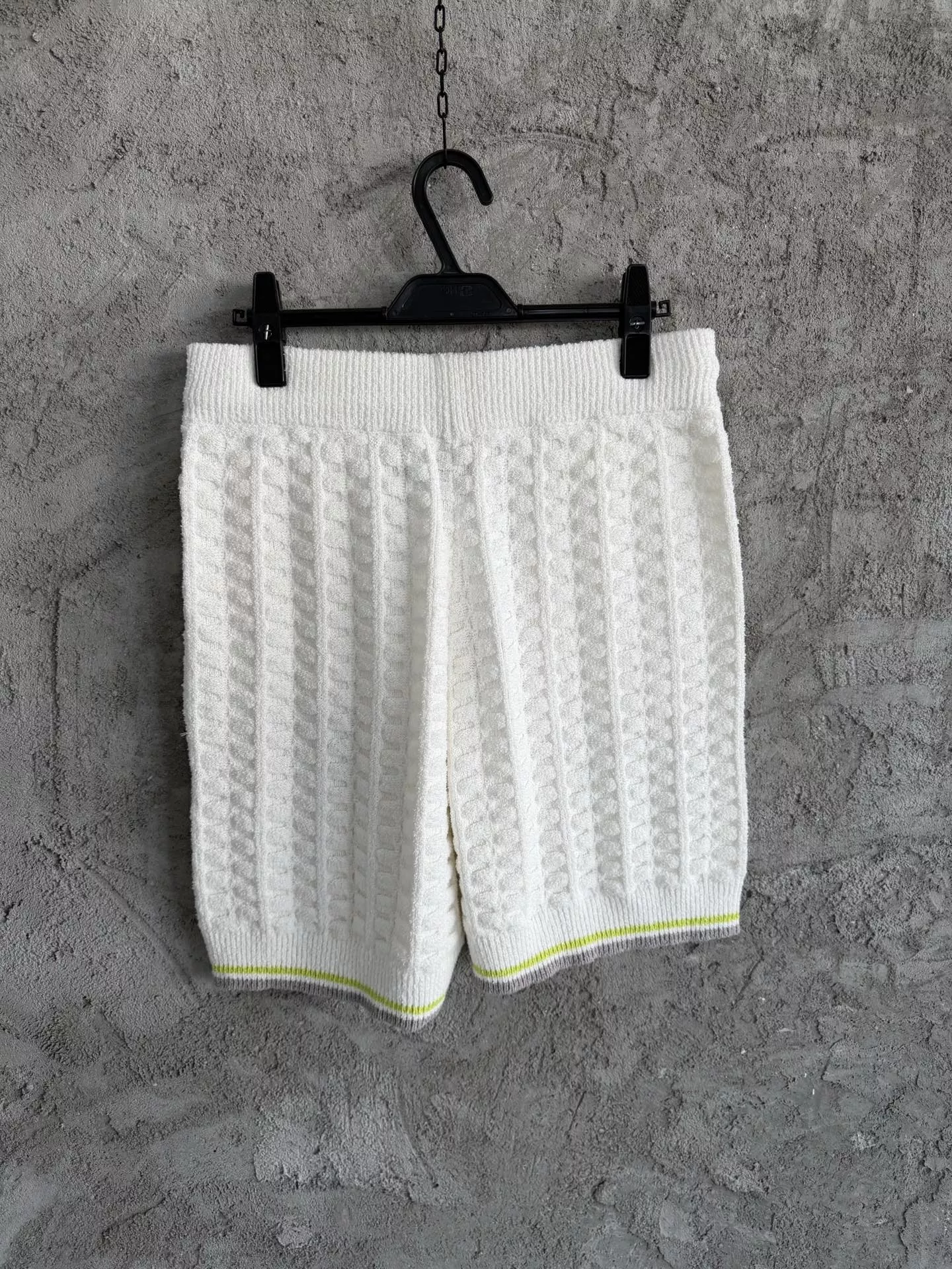 카사블랑카 배색 니트 쇼츠 상세 이미지 8