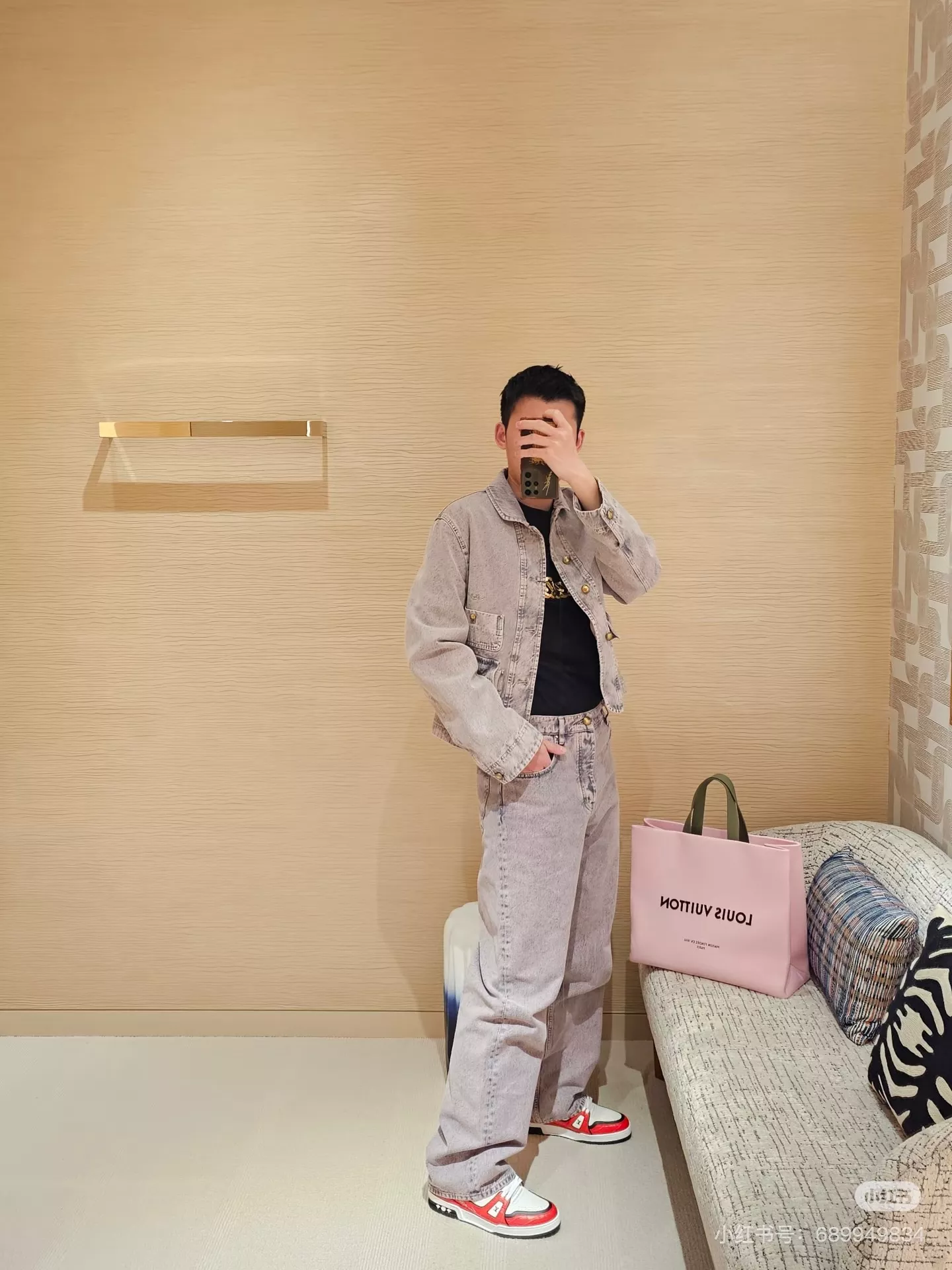 루이비통 워싱 데님 공방 스타일 재킷 상세 이미지 23