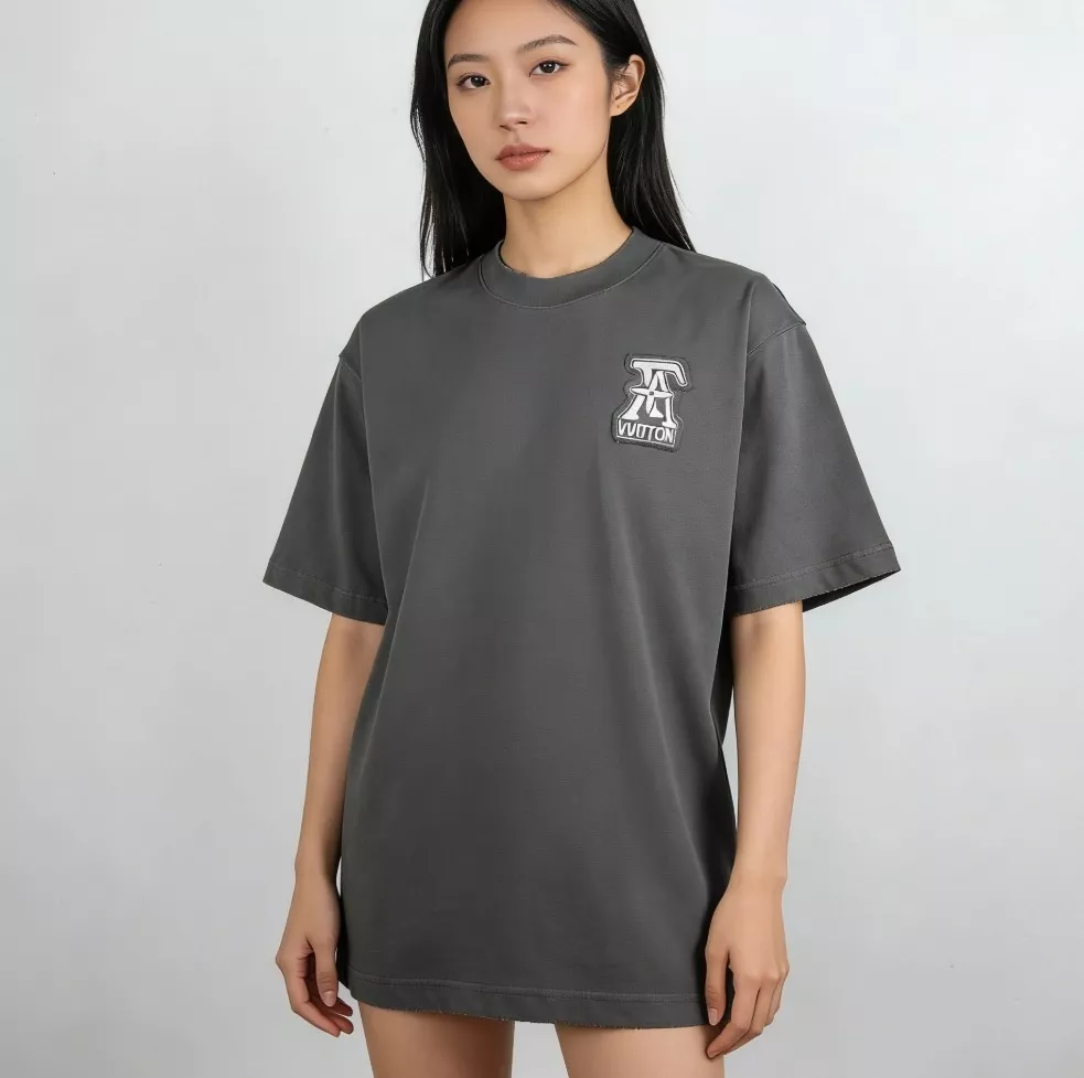 루이비통 디스트로이드 패치 자수 반팔 티셔츠 상세 이미지 11