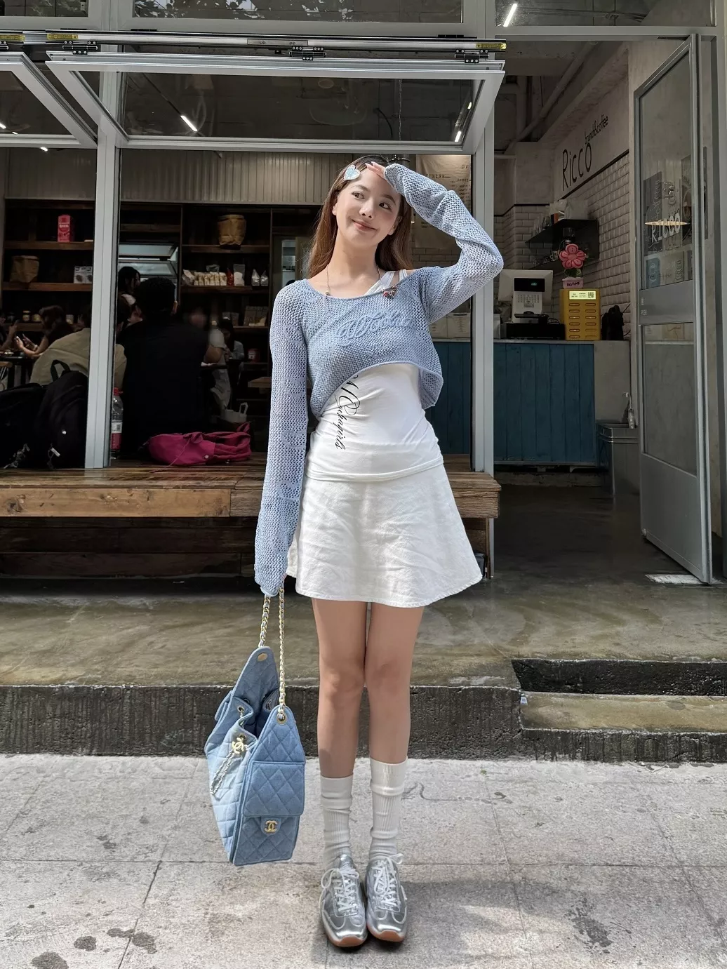 샤넬 데님 드로스트링 버킷 숄더백 상세 이미지 21