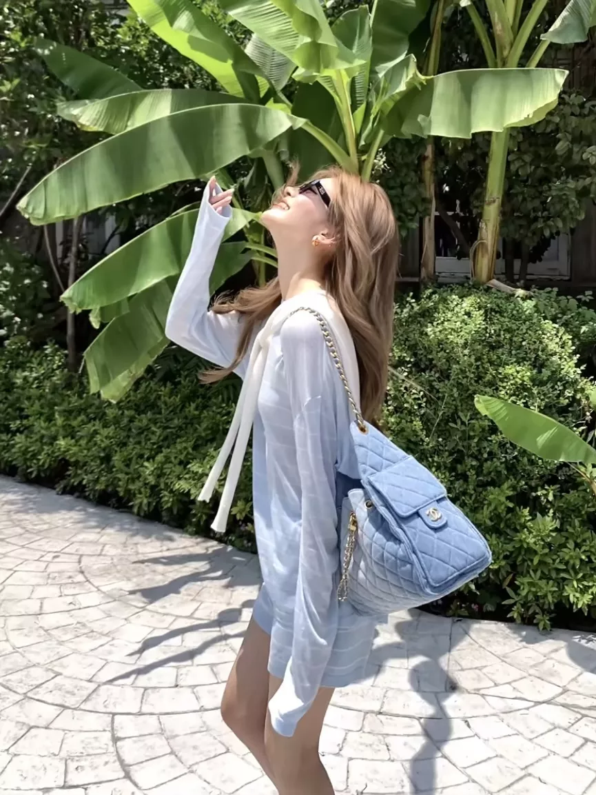 샤넬 데님 드로스트링 버킷 숄더백 상세 이미지 18