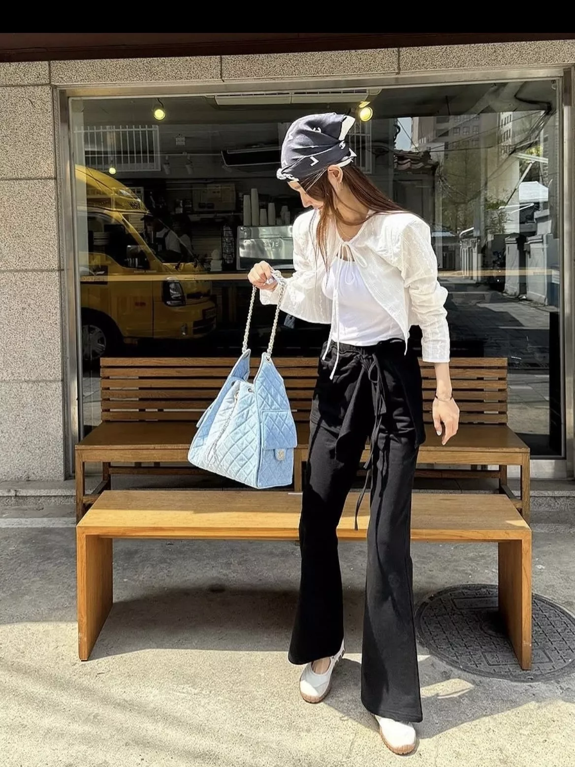 샤넬 데님 드로스트링 체인 백 상세 이미지 11