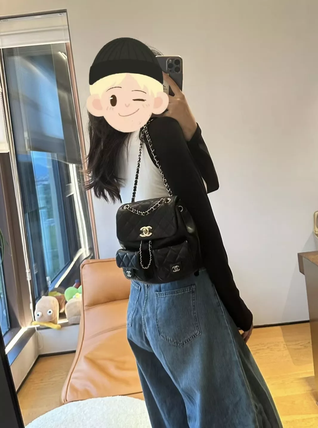 샤넬 듀마 더블 플랩 체인 백팩 상세 이미지 19