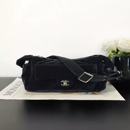 샤넬 벨벳 퀼팅 호보백