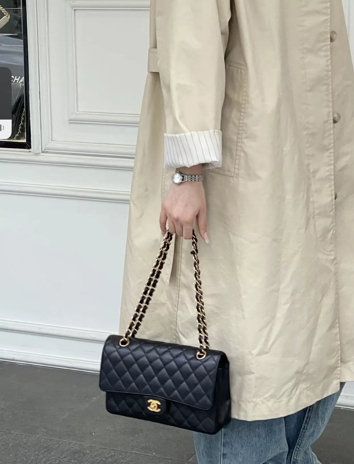 샤넬 클래식 블랙 퀼팅 체인백 상세 이미지 12