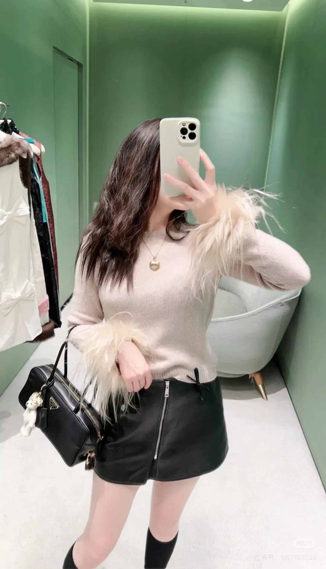 프라다 리나일론 레더 스몰 토트백 상세 이미지 13