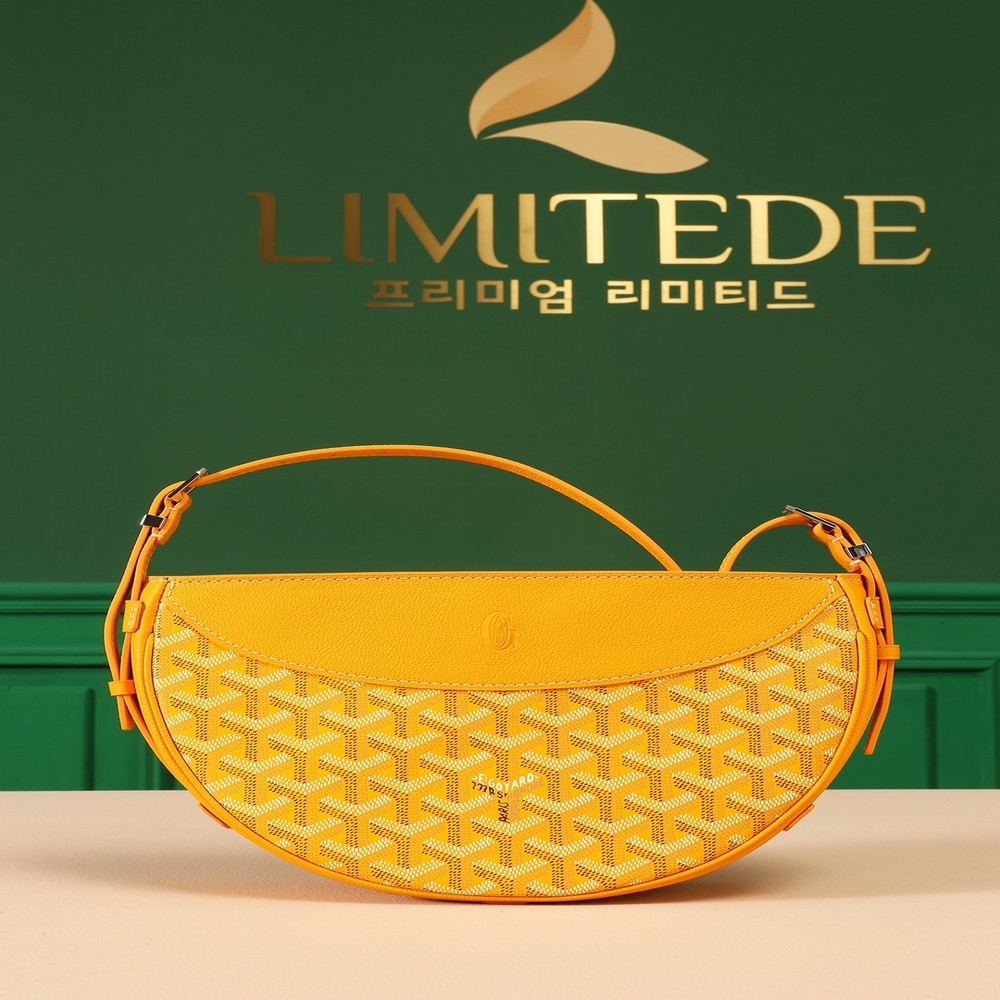 고야드 옐로우 하프문 실루엣 백