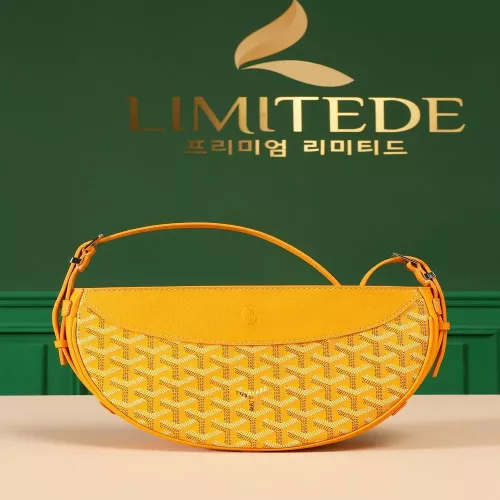 고야드 옐로우 하프문 실루엣 백
