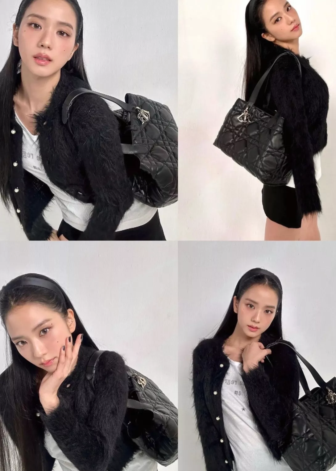 디올 뚜주르 퀼팅 가죽 핸드백 상세 이미지 11