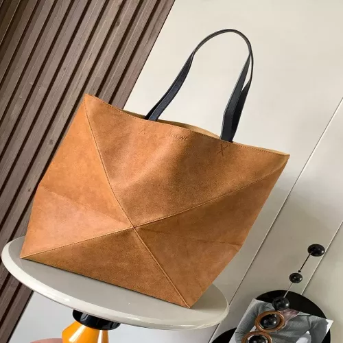 로에베 퍼즐 폴드 스웨이드 핸드백