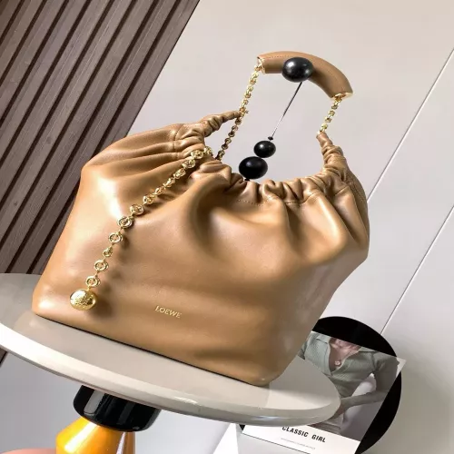 로에베 스퀴즈 나파 레더 체인 핸들 백