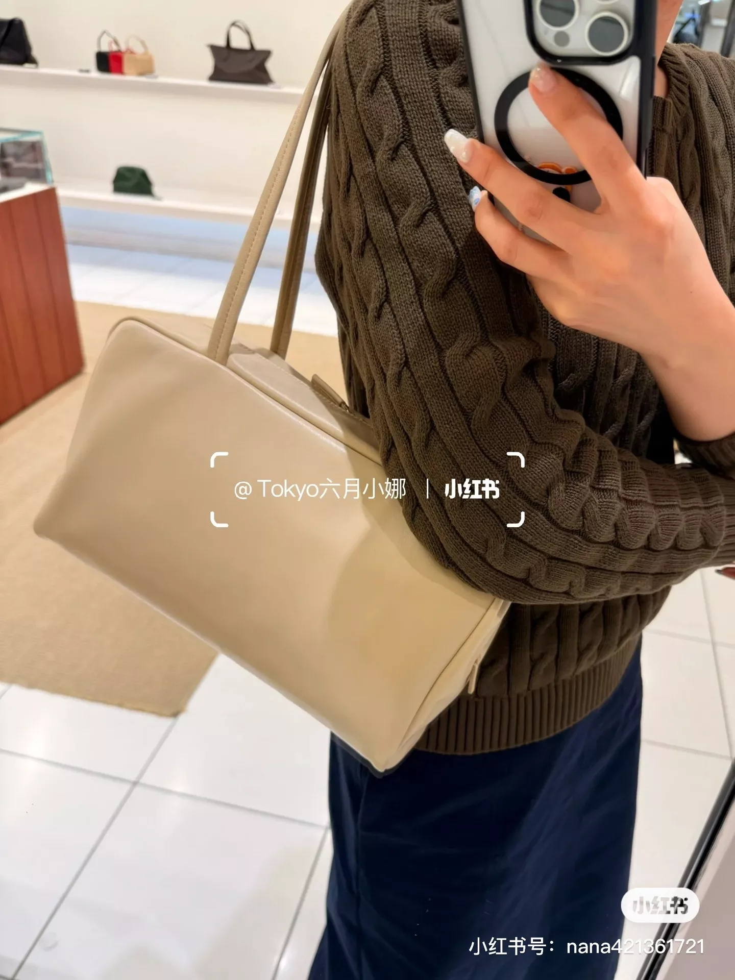 더로우 미니멀 레더 브리프 케이스 상세 이미지 13