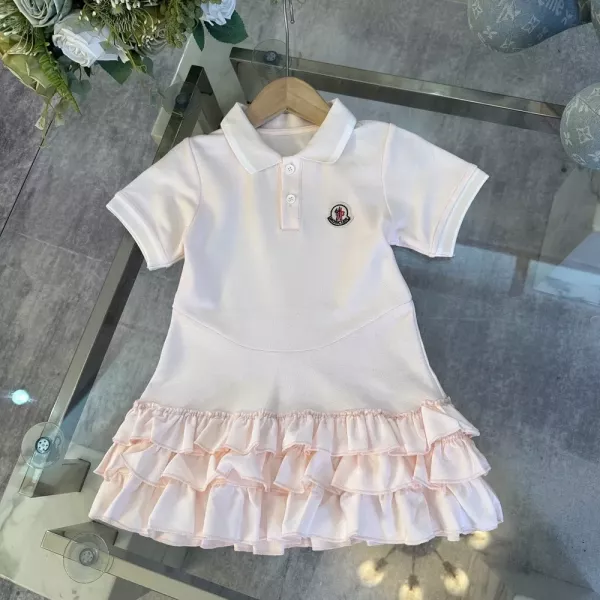 몽클레어 폴로 카라 프릴 원피스