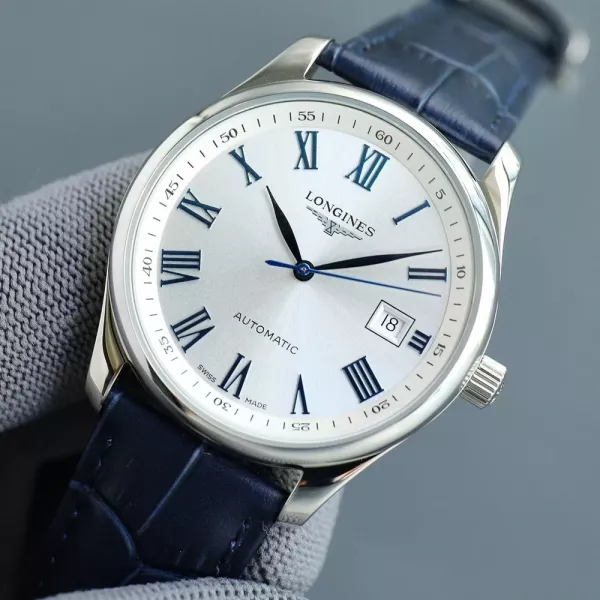 론진 전통 클래식 오토매틱 가죽 손목시계