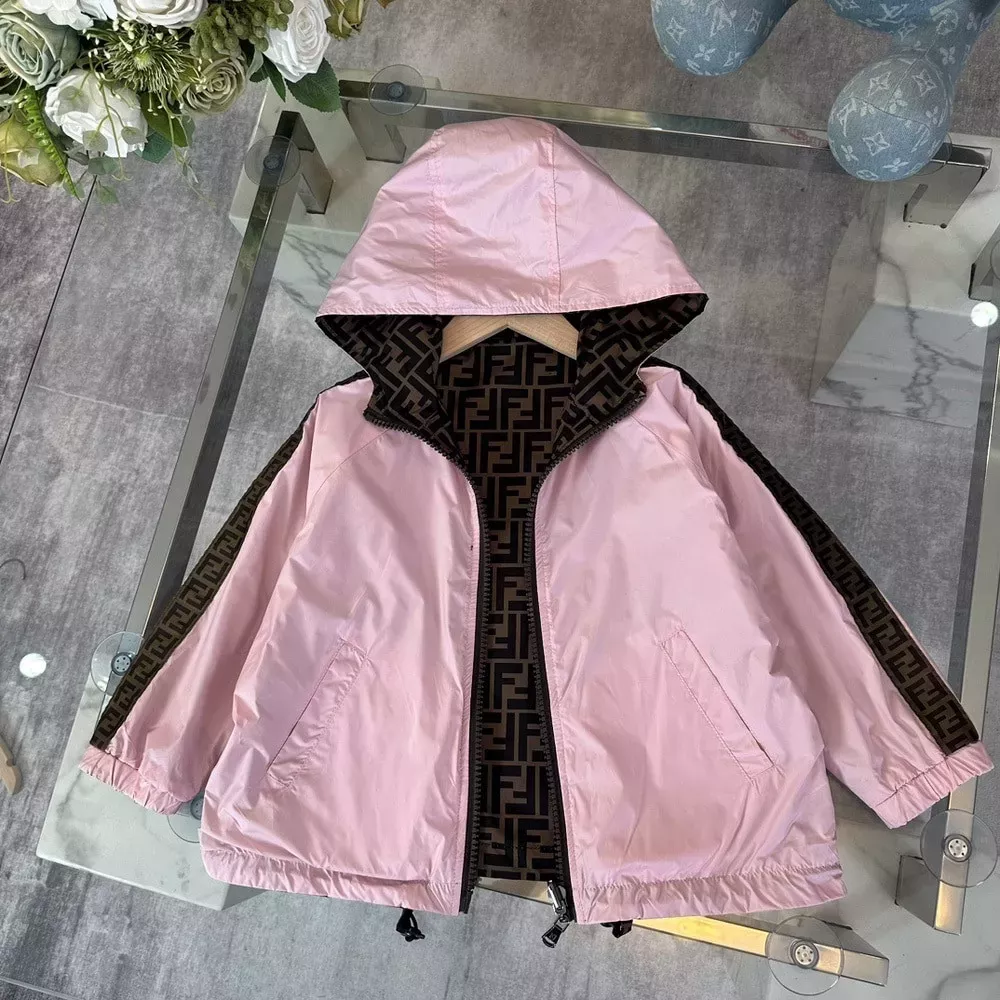 펜디 키즈 양면 후드 바람막이