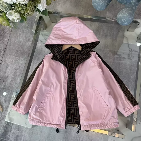 펜디 키즈 양면 후드 바람막이