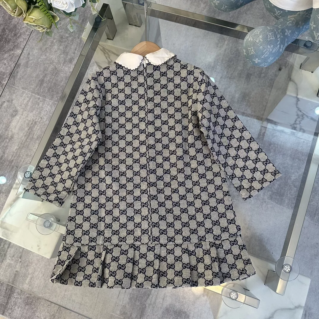 디올 자카드 데님 카라 원피스 상세 이미지 9