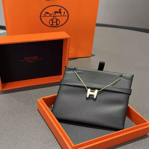 에르메스 H 레터링 타원 체인 목걸이