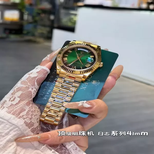 롤렉스 로그 시리즈 그린 다이얼 메탈 워치