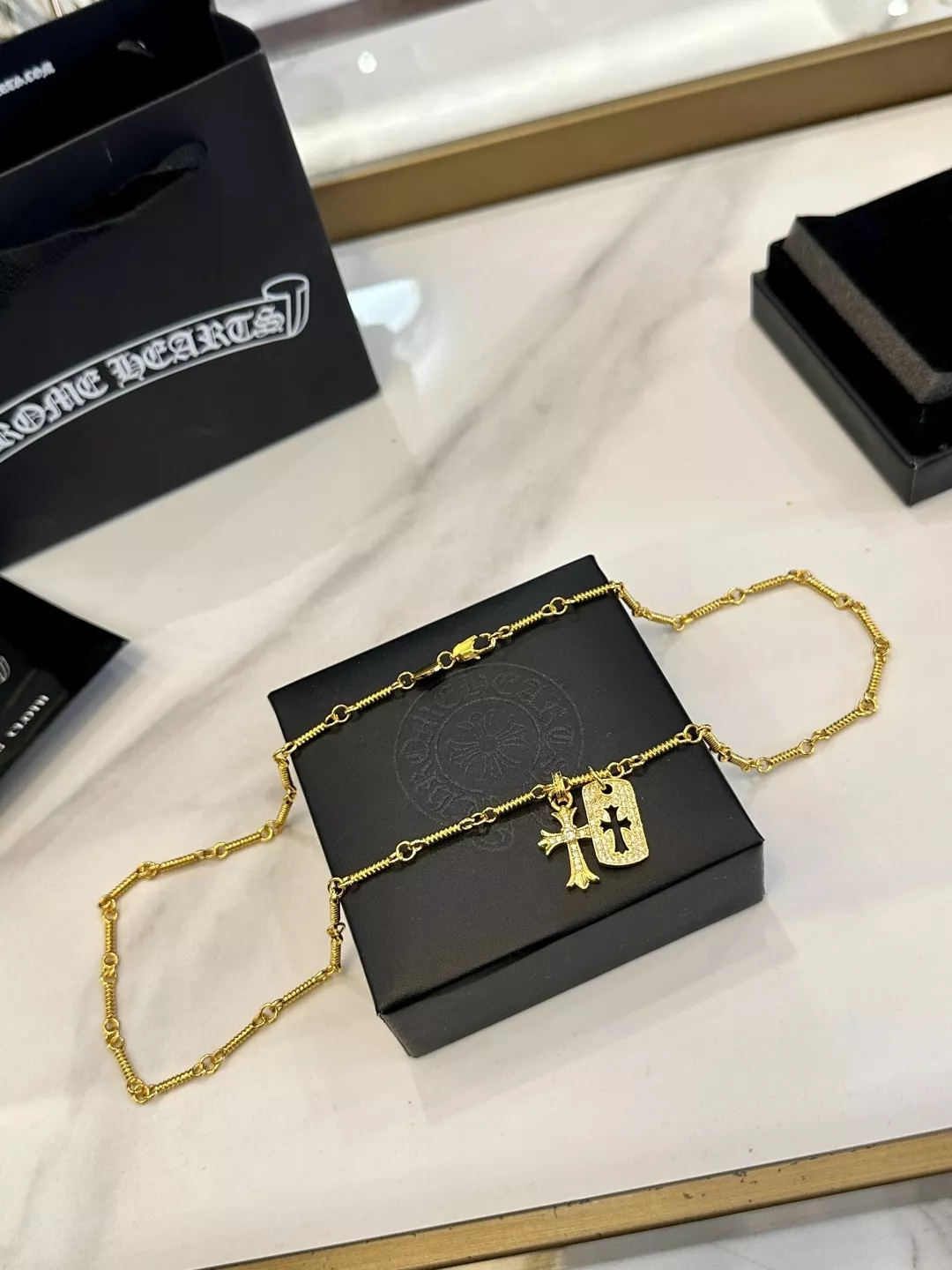 크롬하츠 십자가 펜던트 체인 목걸이 상세 이미지 5
