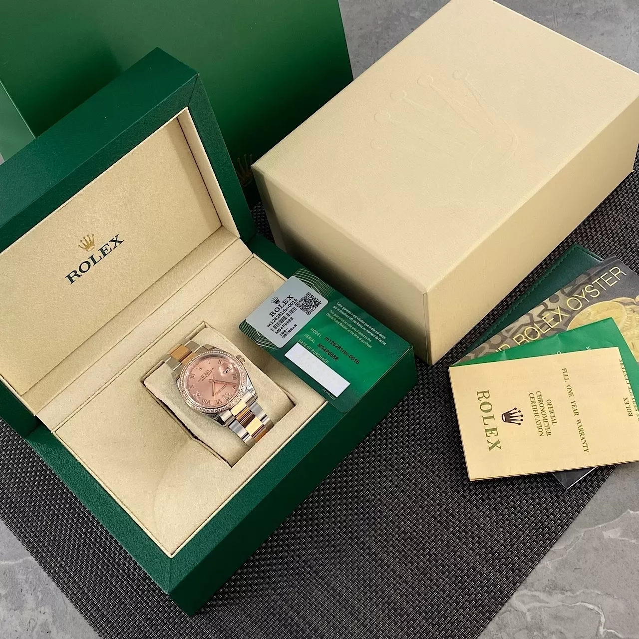 롤렉스 로즈골드 로마 다이얼 메탈 손목시계 상세 이미지 1