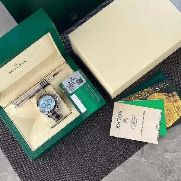 롤렉스 아이스블루 크로노그래프 메탈 워치