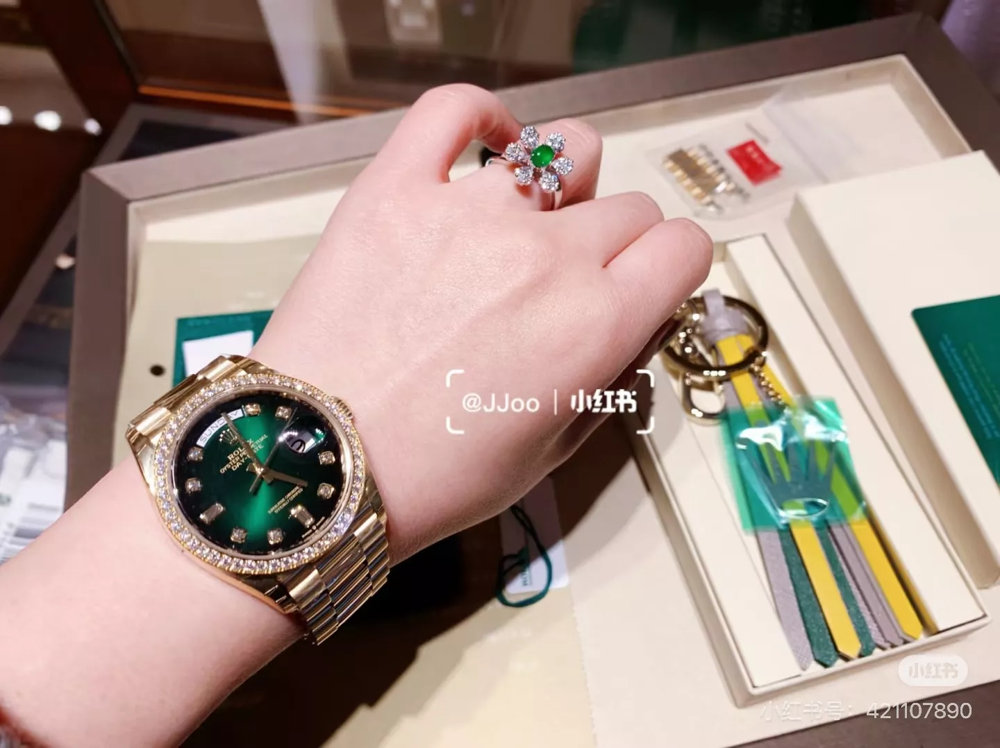 롤렉스 데이데이트 그린 다이얼 메탈 워치 상세 이미지 13