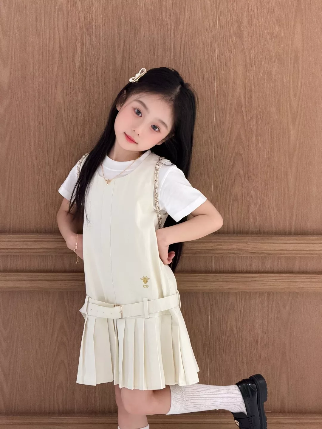 디올 플리츠 벨트 원피스 상세 이미지 11