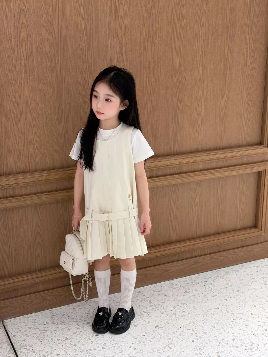 디올 플리츠 벨트 원피스 상세 이미지 16