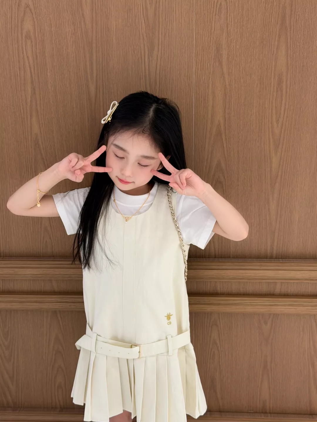 디올 플리츠 벨트 원피스 상세 이미지 15