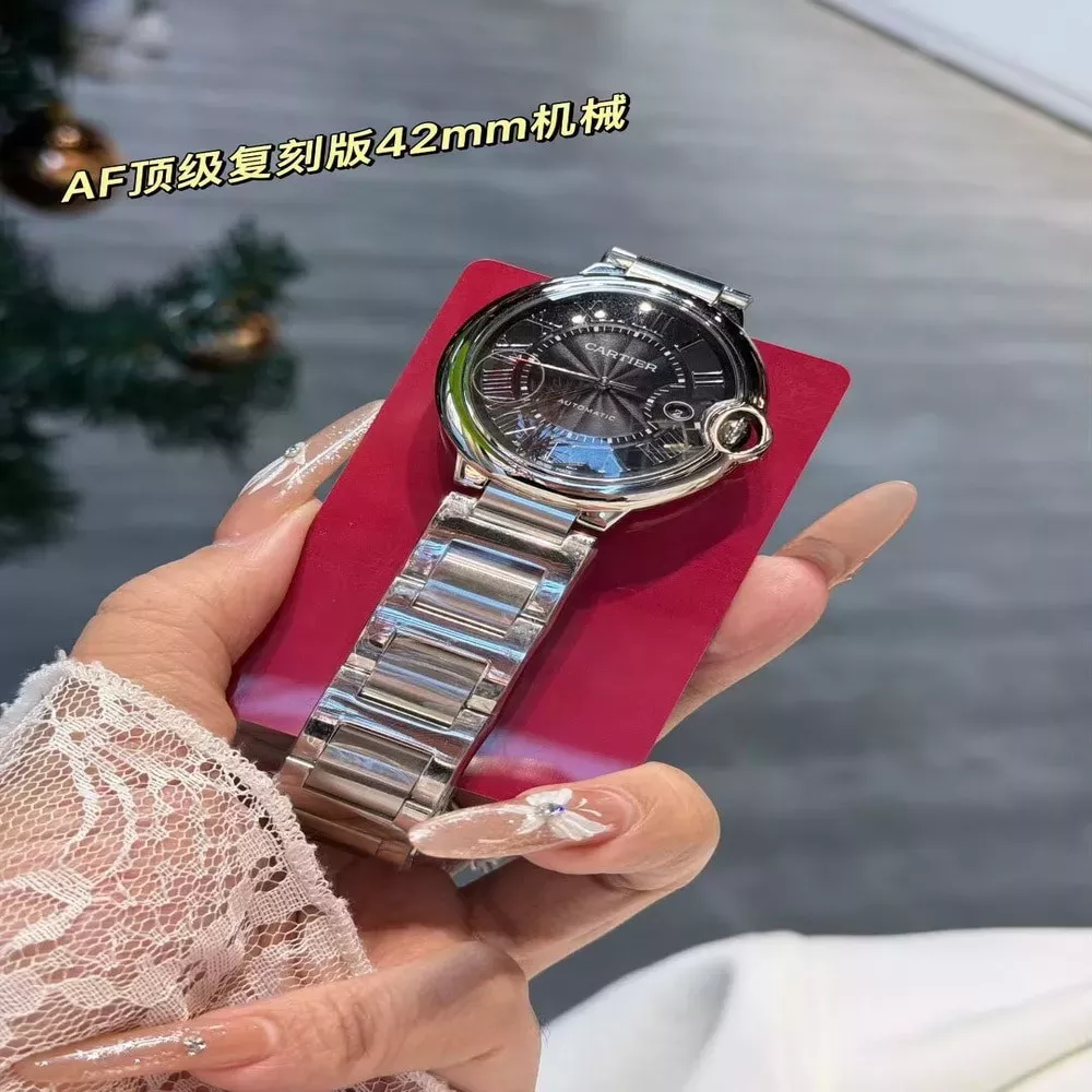 까르띠에 블루 벌룬 메탈 기계식 손목시계