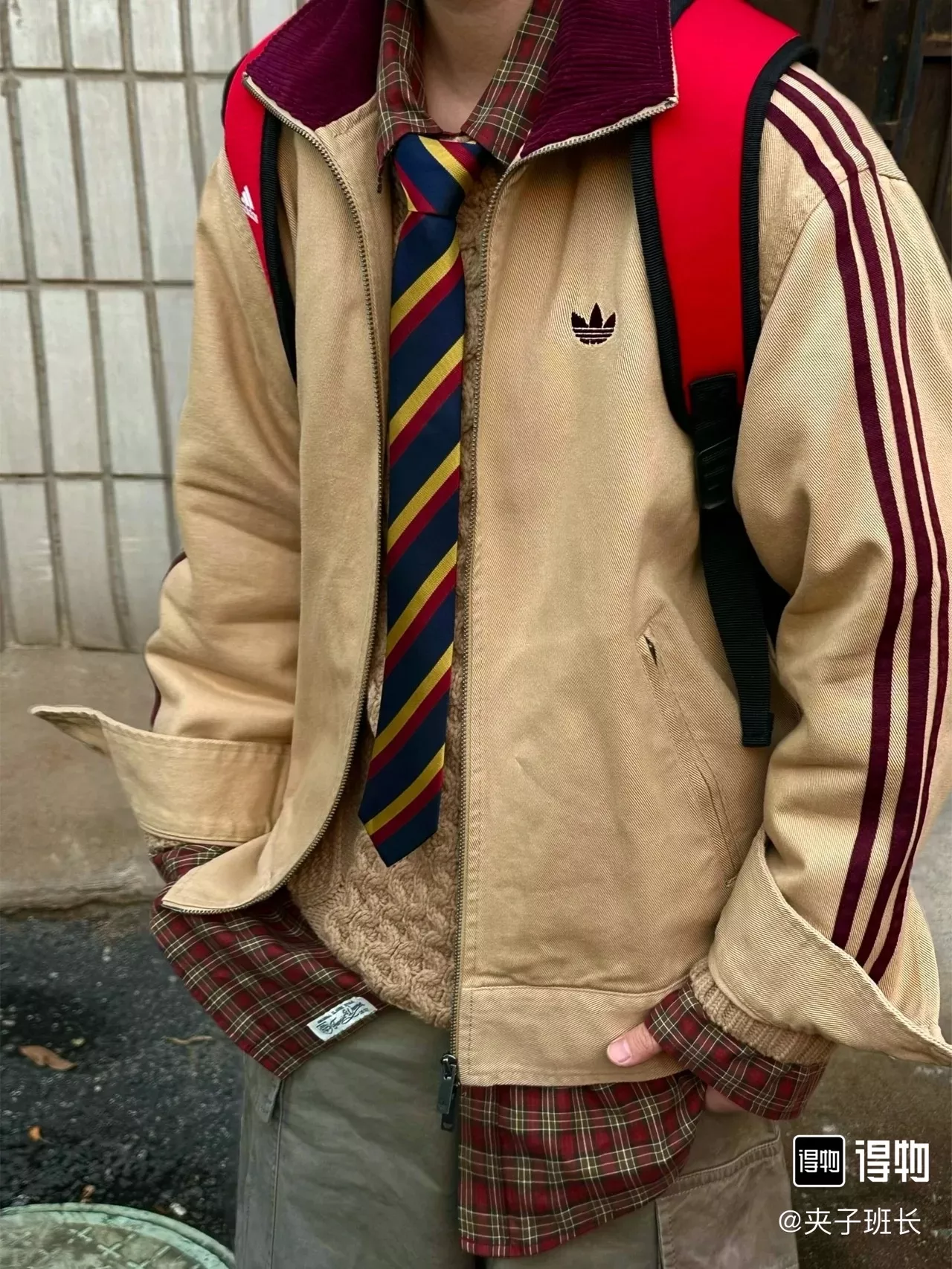 아디다스 삼선 레트로 카라 집업 재킷 상세 이미지 28