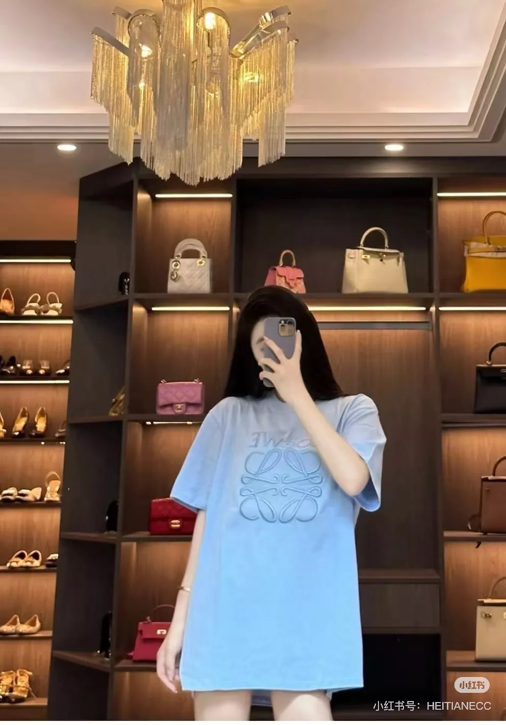 로에베 로고 자수 오버핏 반팔 티셔츠 상세 이미지 17