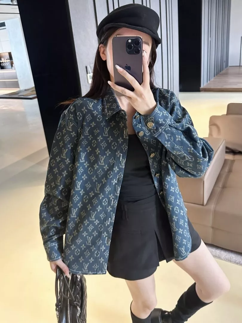루이비통 워싱 자카드 데님 셔츠 상세 이미지 19