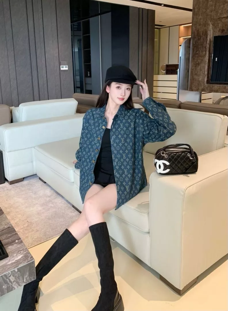 루이비통 워싱 자카드 데님 셔츠 상세 이미지 18
