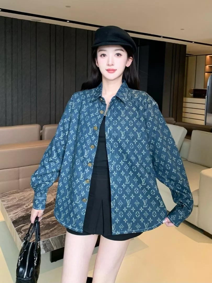 루이비통 워싱 자카드 데님 셔츠 상세 이미지 20