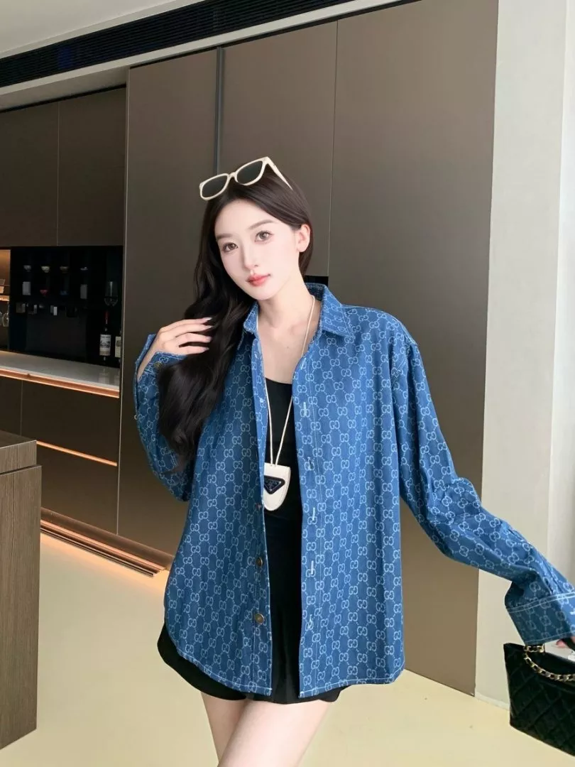 구찌 더블지 워싱 데님 셔츠 상세 이미지 18
