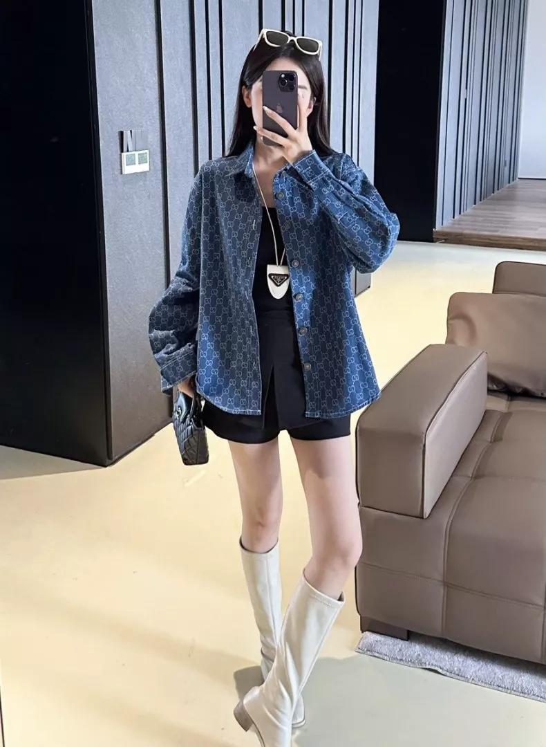 구찌 더블지 워싱 데님 셔츠 상세 이미지 12
