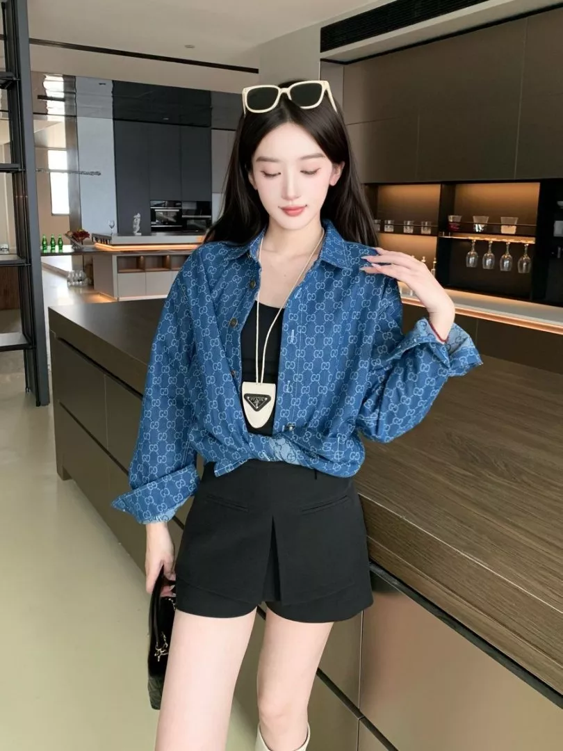 구찌 더블지 워싱 데님 셔츠 상세 이미지 13