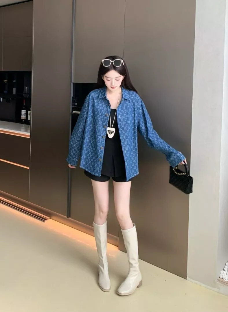 구찌 더블지 워싱 데님 셔츠 상세 이미지 14