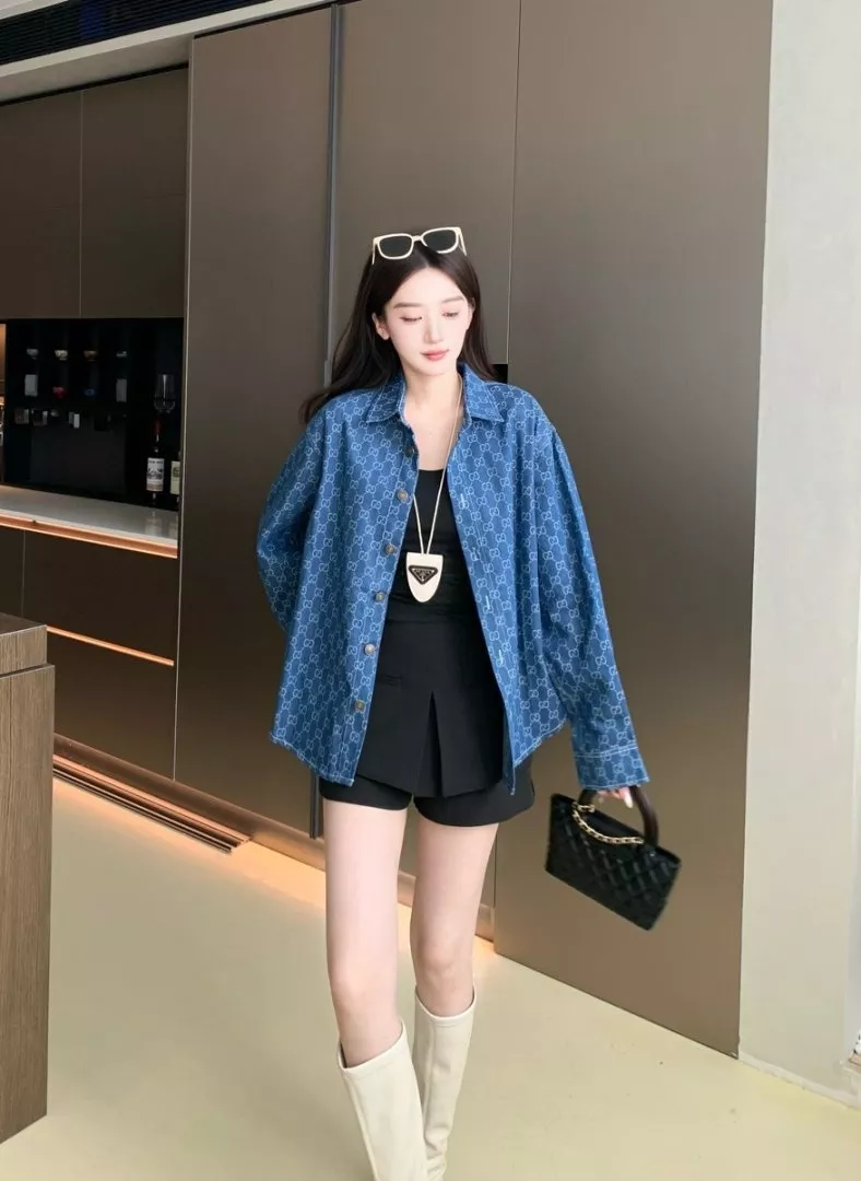 구찌 더블지 워싱 데님 셔츠 상세 이미지 16
