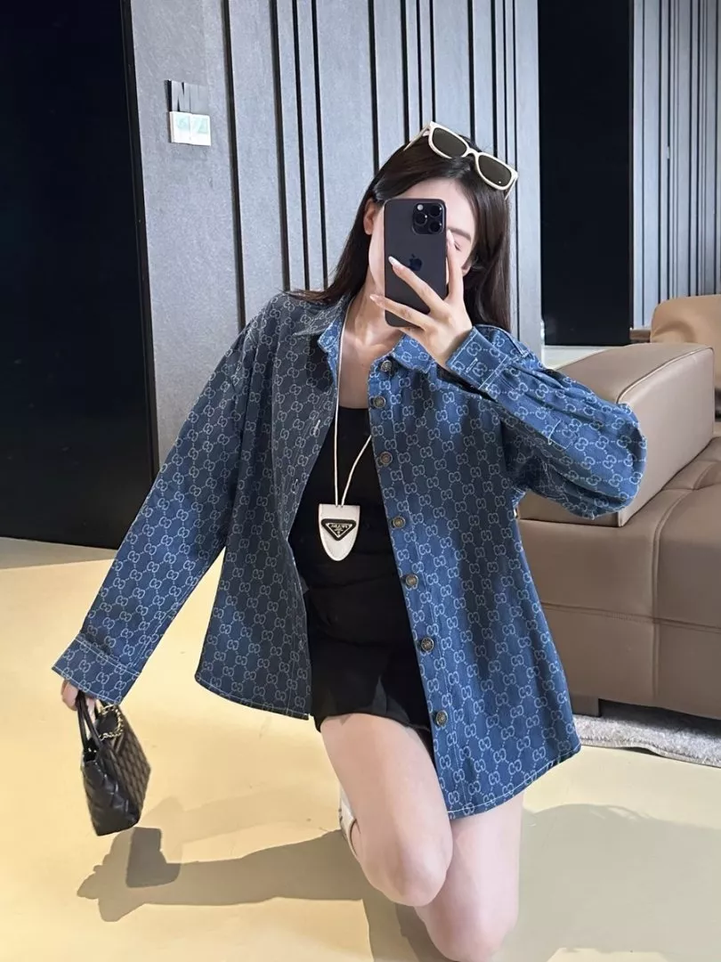 구찌 더블지 워싱 데님 셔츠 상세 이미지 11