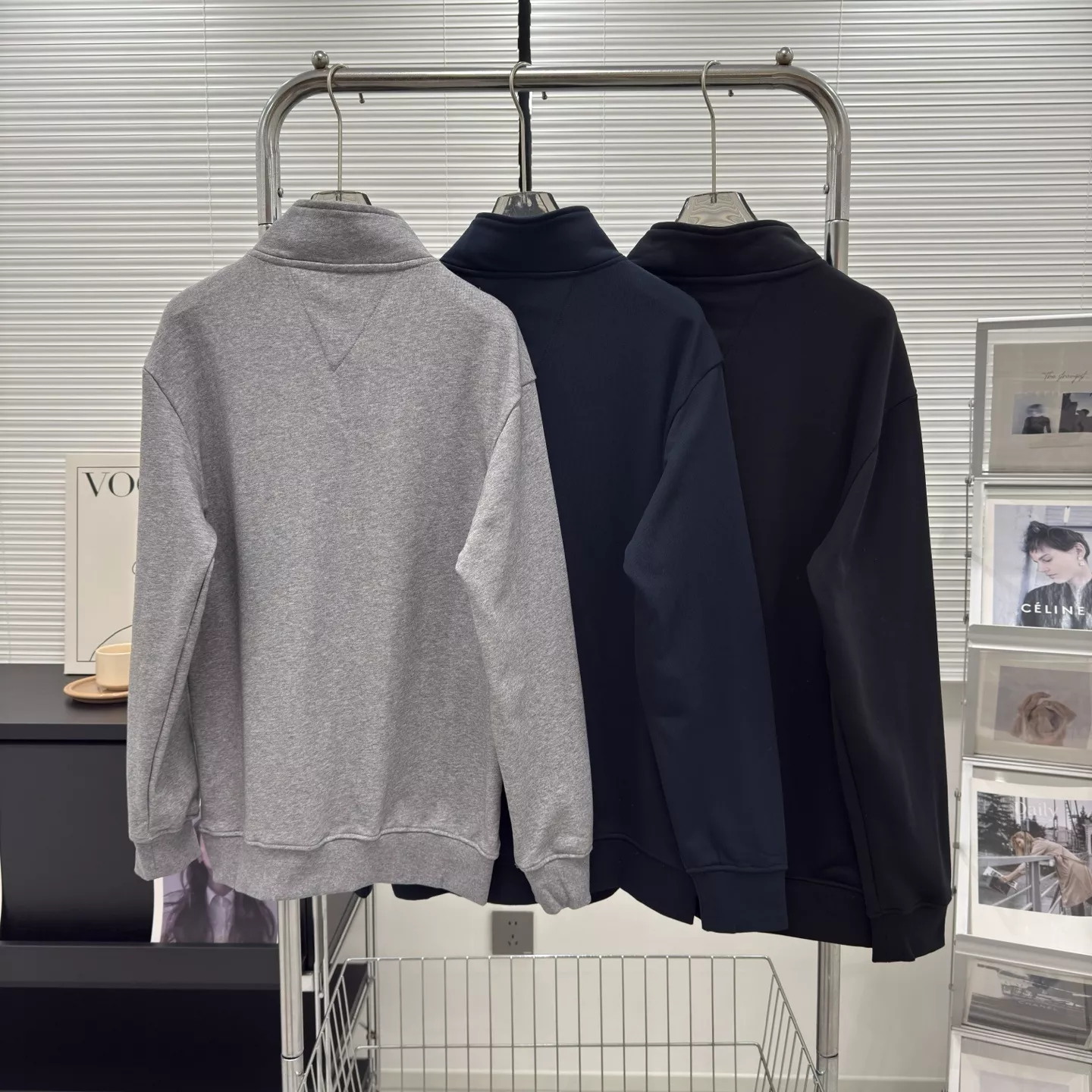 타미힐피거 하프 집업 스웨트 셔츠 상세 이미지 6