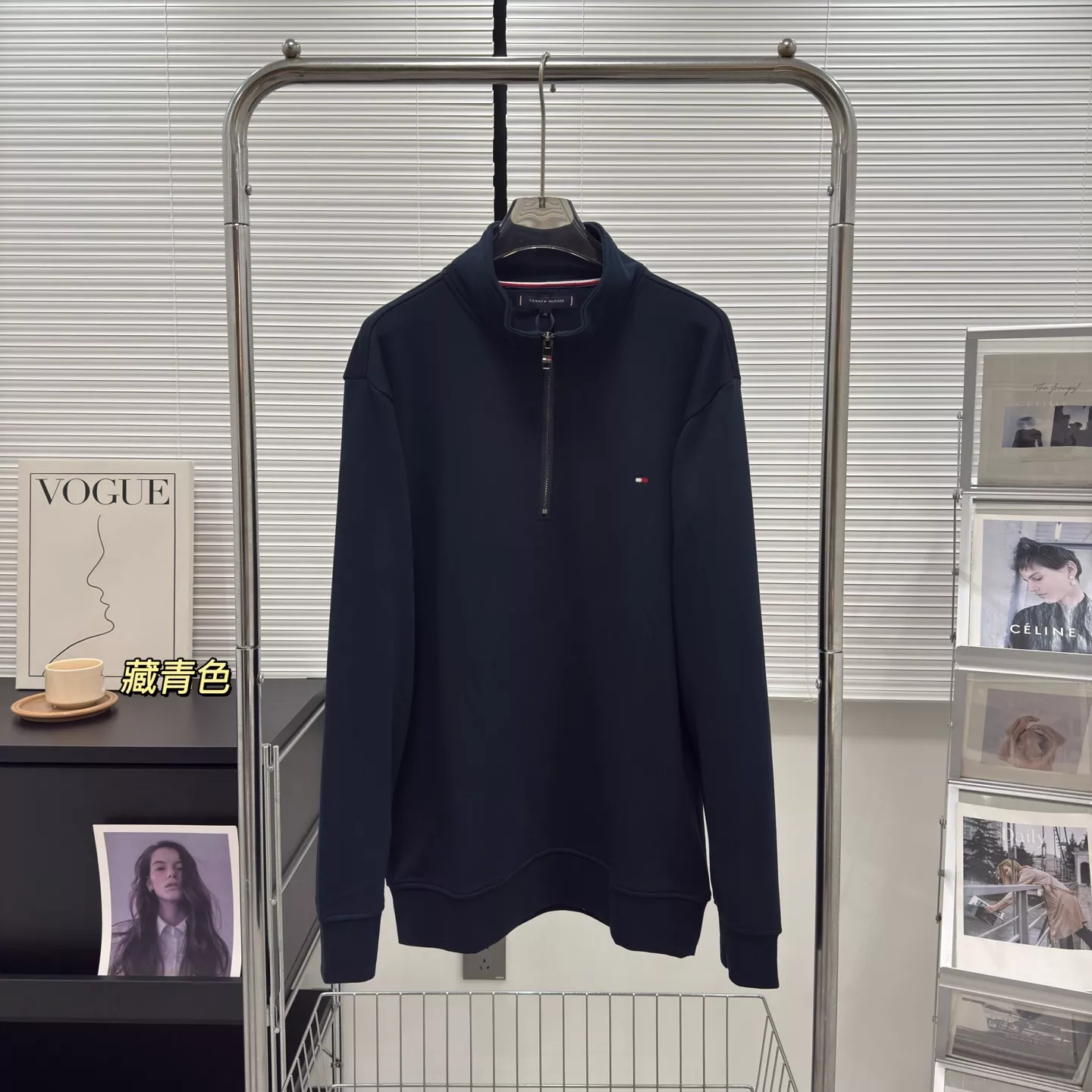 타미힐피거 하프 집업 스웨트 셔츠 상세 이미지 4