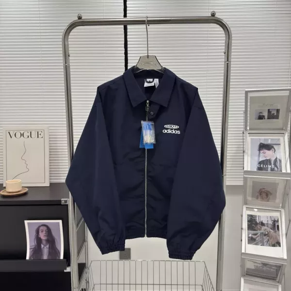 아디다스 삼선 로고 하링턴 스타일 재킷