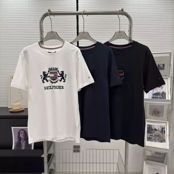 타미힐피거 클래식 자수 로고 코튼 반팔티