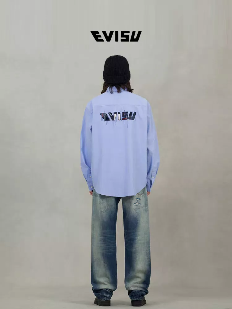 에비수 백 패치 자수 롱슬리브 셔츠 상세 이미지 27