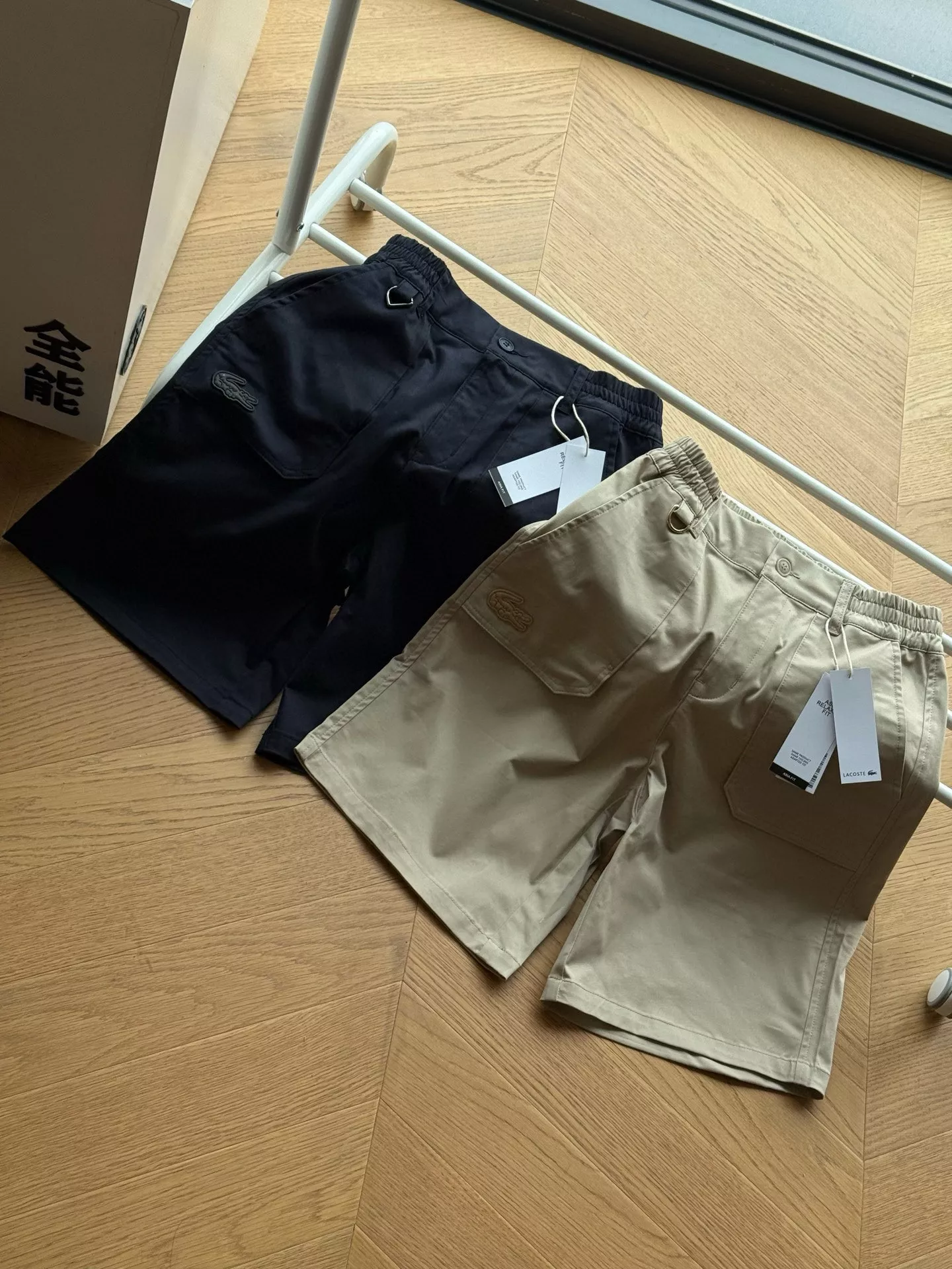 라코스테 악어 로고 코튼 워크 반바지 상세 이미지 1