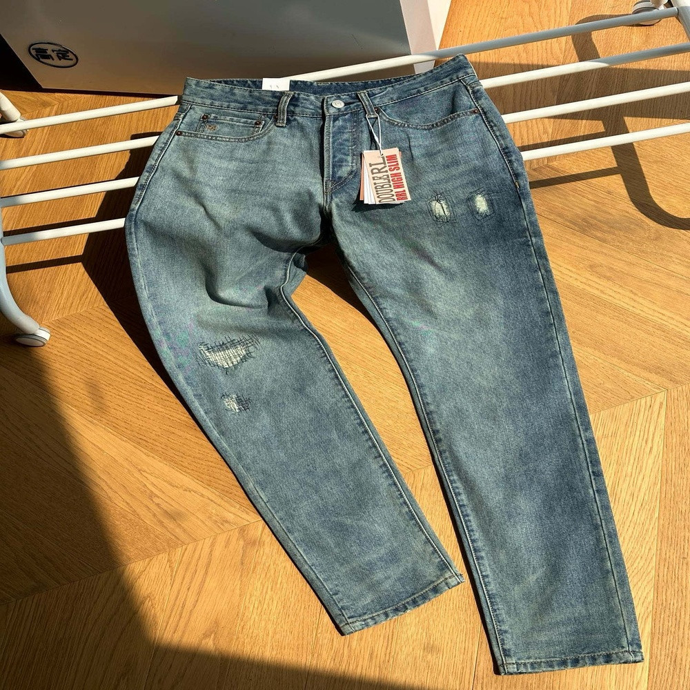 랄프로렌 워싱 디스트로이드 스트레이트 진
